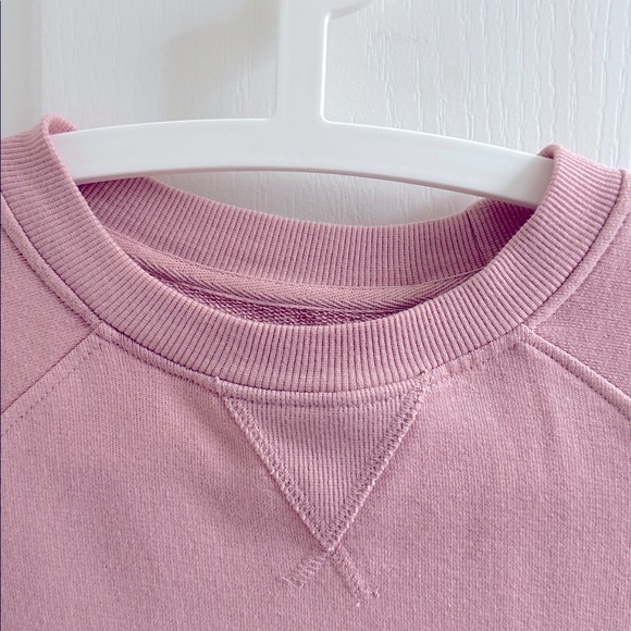 Pact 100% organic cotton women PINK Crewneck Terry Sweatshirt size S - Picture 2 of 9
